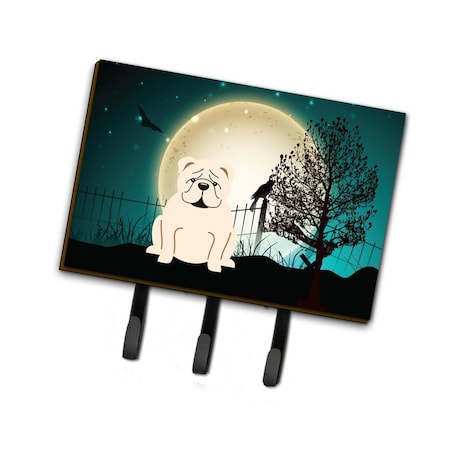 Carolines Treasures Halloween Scary English Bulldog White Leash or Key Holder BB2313TH68